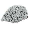 thumbnail image 1 of WITHMOONS Flat Cap Jacquard Knitted Fabric Stripes Ivy Hat LD3406 (Grey), 1 of 4
