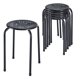 thumbnail image 2 of Juego de 6 taburetes apilables Costway de metal con Respaldo en Forma de Margarita Color negro, 2 of 8
