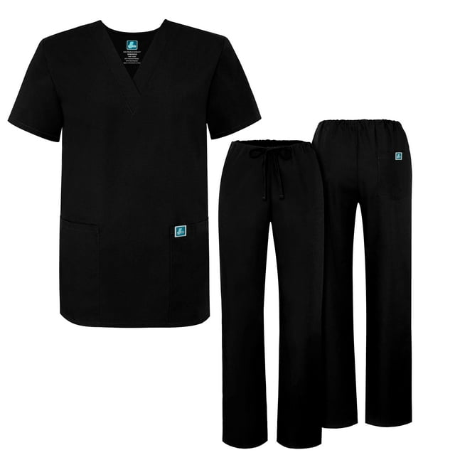 Adar Mens Medical Scrubs Set Medical Uniforms - Roomy Fit (30 Colors)