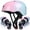 Pink Blue, variant on Kids Bike Helmet Set with Knee Pads Elbow Pads Wrist Guards, Adjustable Helmet for Boys Girls Bicycle Scooter