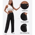 thumbnail image 4 of JWD Womens Parachute Cargo Pants with Pockets Quick Dry Hiking Pants Lightweight Water-Resistant Baggy Joggers Black 2XL, 4 of 8