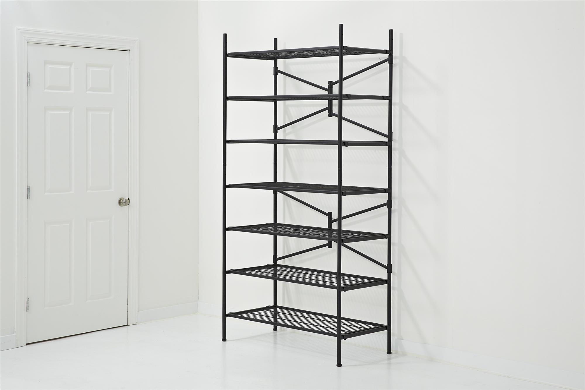 Cosco Products 66713BLK1E Folding 3-Wire Shelf Freestanding Storage Unit, Black - image 3 of 30