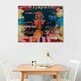 thumbnail image 3 of Nawypu African American Inspirational Girl Wall Art Pink Canvas - Christian Gifts For Women - Motivational Artwok- Spiritual Scripture Christian Wall Decor- Black Girl Magic Prints -, 3 of 5