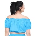 thumbnail image 2 of Wevez Women's Off-Shoulder Cotton Casual Crop Tops, 2 of 4