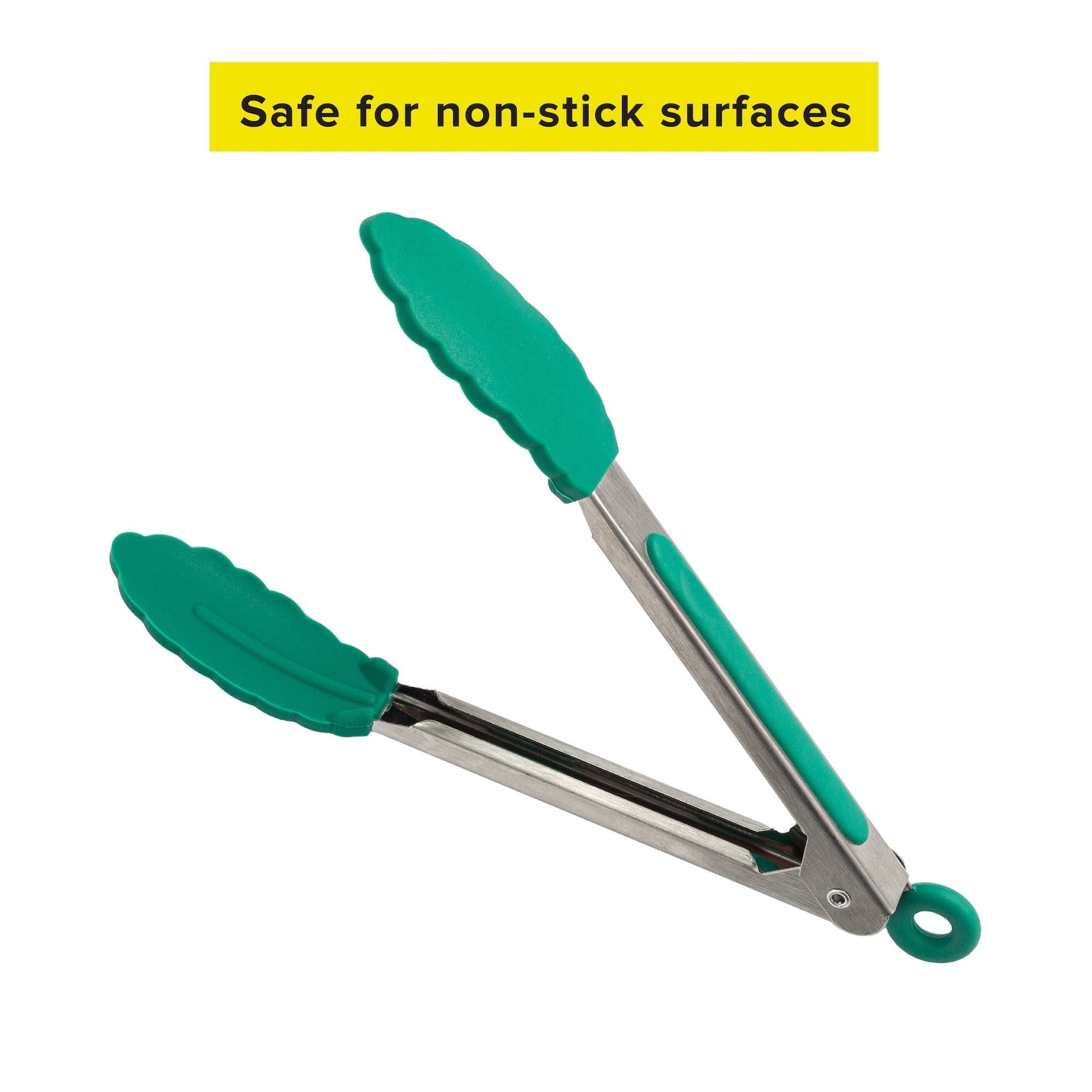Kalt Plastic Print Tongs with Rubber Tips (2-Pack)
