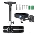 thumbnail image 1 of HLONK Mini Ceiling Projector Mount - for Projectors DVR Cameras - Angle Adjustable Projection - Length 180mm / 7.0in  Silver / Black, 1 of 8