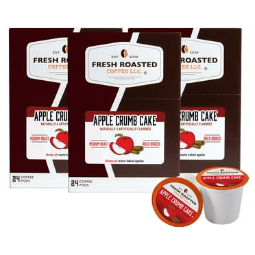 Fresh Roasted Coffee's Flavored Coffee Collection, Apple Crumb Cake, 72 K-compatible Pods