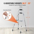 thumbnail image 4 of Andador plegable VEVOR Hemi Walker de un solo brazo para personas mayores con altura ajustable en 6 niveles, aluminio ligero | Ayuda de movilidad lateral con una sola mano para personas mayores con di, 4 of 5