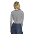 thumbnail image 5 of Mills by Millie Bobby Brown Women's Cut and Sew Henley Long Sleeve Top, Sizes XXS-XXXL, 5 of 10