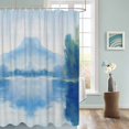 thumbnail image 3 of Fabric Shower Curtain, Abstract Sky Mountain River and Trees Landscape Watercolor Shower Curtains with 12 Hooks Waterproof Machine Washable Bath Curtains for Bathroom, 48x 72in, 3 of 6
