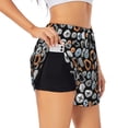 thumbnail image 2 of Bixox Women's Colorful Screws pattern 2 in 1 Running Shorts - Lightweight Athletic Workout Gym Yoga Shorts Liner with Pockets -, 2 of 7