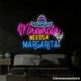 thumbnail image 2 of Glowneon Mamacita Needs A Margarita Neon Sign, Margarita LED Sign, Welcome Bar Club Lounge Party, 2 of 5