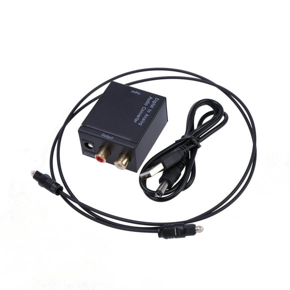 Digital To Analog Optical Toslink SPDIF Coax Coaxial To Analog L/R RCA Audio Converter For TV DVD PS4 With EU Plug Apple TV Internet TV BOX With Optical Cable