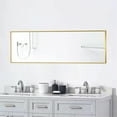 thumbnail image 2 of Full Length Mirror Floor Mirror Hanging Standing/Leaning Wall Mounted Mirror Horizontal/Vertical for Bathroom/Bedroom/Living Room/Dining Room/Entryway, 59" x 15.7", Gold, 2 of 9