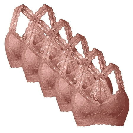 

Zuwimk Bras For Women Women s Fancies Underwire Longline Bra Khaki S