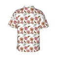 thumbnail image 3 of Goofa Rose Flowers Hawaiian Shirt for Men, Unisex Summer Beach Casual Short Sleeve Button Down Shirts,Aloha Tropical Floral print shirt-3X-Large, 3 of 9