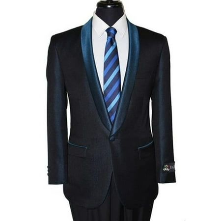 Mens Suits - Mens Suits 1 Button Front Closure Shawl Collars Mens ...