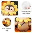 thumbnail image 2 of Peluche de pingüino adorable de 25 cm – Peluche con gorro de girasol, muñeco de pingüino kawaii suave para niños y regalo, 2 of 6