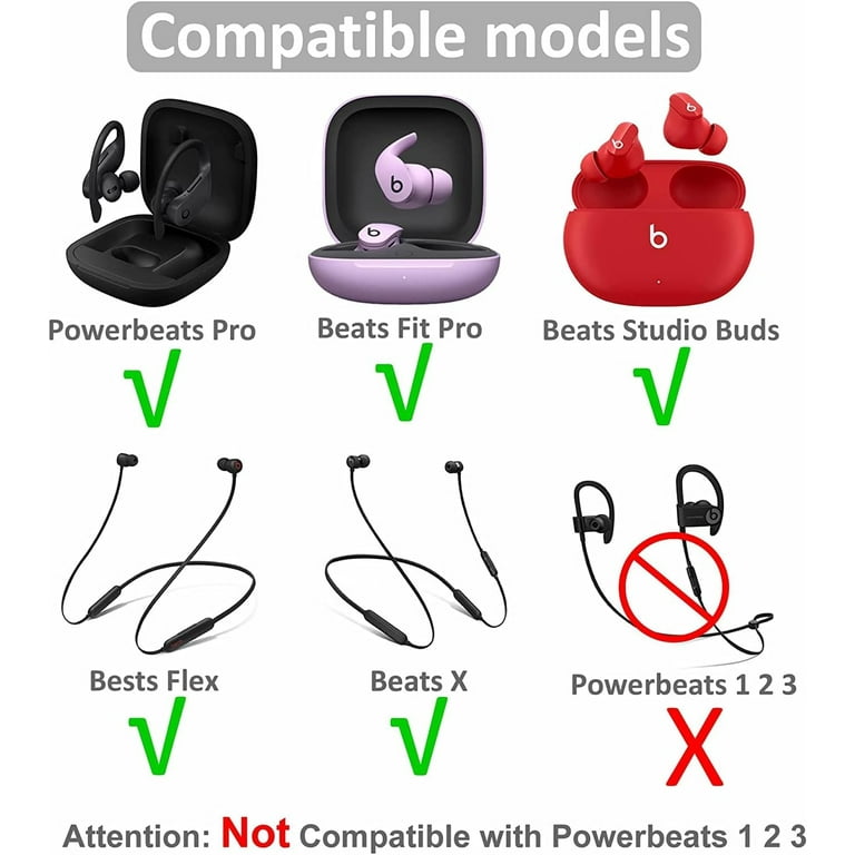 16pcs Black Replacement Ear Tips Ear Buds Ear Gels for Beats by dr dre Powerbeat s Pro Eartips Earbuds Eargels
