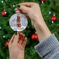 thumbnail image 4 of Hello Winter Belgian Malinois Smiling in Red Scarf Hat Welcome Christmas Ceramic Round Ornament Sheepdog Dog Lover Gifts Home Tree Decor - 00017, 4 of 5