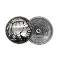 thumbnail image 1 of CRAFTMEMORE 2pcs 1-3/8 Inches Indian Head Screw Back Conchos Gaur Rodeo Cowboy Leathercraft Embellishment Buttons CHS38 (Black Silver), 1 of 3