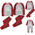 thumbnail image 6 of Matching Family Pajamas Sets Christmas PJ's Santa Elk Deer Print Top and Buffalo Plaid Pants Bottom 2Pcs Sleepwear, 6 of 11