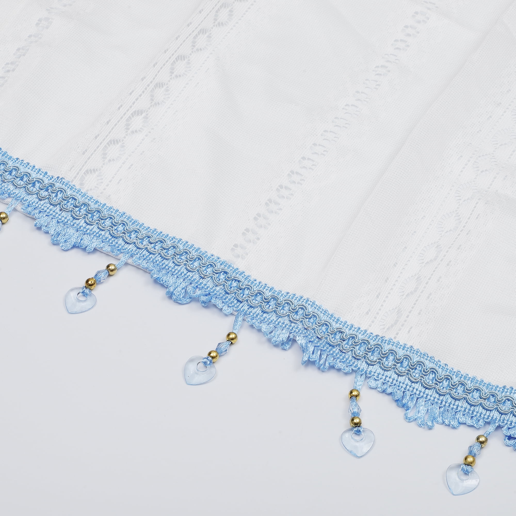 Unique Bargains Short Kitchen Curtains with Eyelets Net Curtains White 15.5(in) WIDE