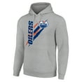 thumbnail image 2 of Men's Starter  Heather Gray Edmonton Oilers Color Scratch Fleece Pullover Hoodie, 2 of 3
