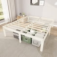 thumbnail image 3 of Merrland 14" Queen Size Metal Platform Bed Frame with Under-bed Storage, Heavy-duty, No Box Spring Needed, Easy Assembly, Cream White, 3 of 10