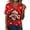 AD04-Vermilion, variant on Lumtrix Womens Christmas Tops Short Sleeve V Neck Button Down Casual Xmas Xmas Trees Pattern Xmas Party Dress Multicolor S
