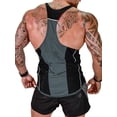 thumbnail image 3 of FAROOT Men's Workout Tank Tops Contrast Color Muscle Shirt Training Bodybuilding Fitness Gym Tops, 3 of 4