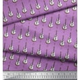 thumbnail image 2 of Soimoi Rayon Fabric Notes & Guitar Musical Instrument Fabric Prints by Yard 42 Inch Wide, 2 of 3