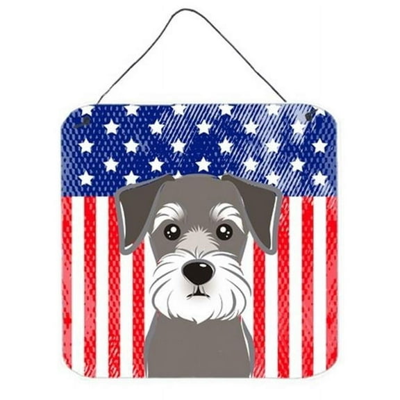 American Flag & Schnauzer Wall or Door Hanging Prints
