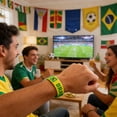 thumbnail image 4 of Uutvery Soccer World Match Silicone Bracelet, Argentina France Brazil Flag Wristband, Intaglio Color Filled Fan Support Accessory, One Size, 4 of 6