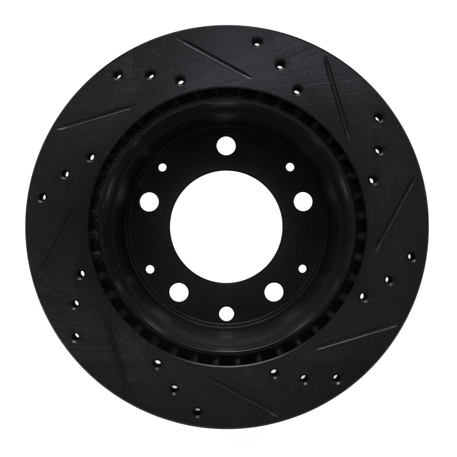 Dynamic Friction Company 633-02002L DFC Brake Rotor - Drilled And Slotted - Black