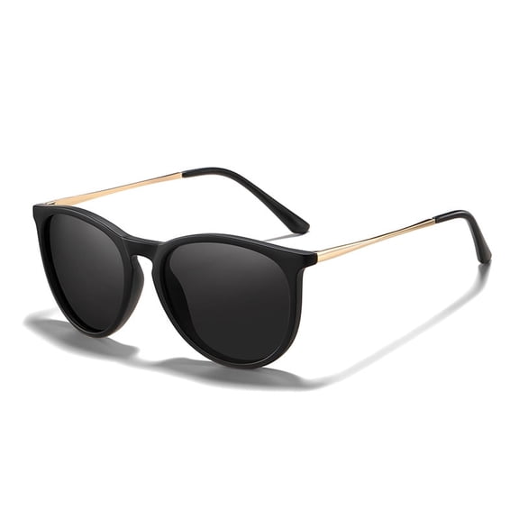 Round Polarized Sunglasses for Women - UV400 Protection, Lightweight Frame, Vintage Retro Style