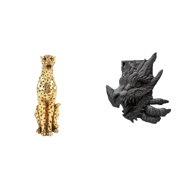 Figura de guepardo,Figura de guepardo dorado,adorno de escritorio moderno,Adorno de mesa con estatua de guepardo realista,Figura de mesa,Estantes de sujetalibros Estatua de sujetalibros