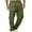 Olive Green, variant on Wyobmus Men's Twill Relaxed Fit Cargo Pant Solid Casual Multiple Zipper Button Straight Leg Fitness Length Pants forOutdoor Sports Olive Green