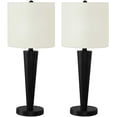 thumbnail image 1 of Monarch Specialties I 9643 Lighting, Set of 2Table Lamp, USB Port Included, Black Metal, Ivory, Cream Shade, 1 of 7