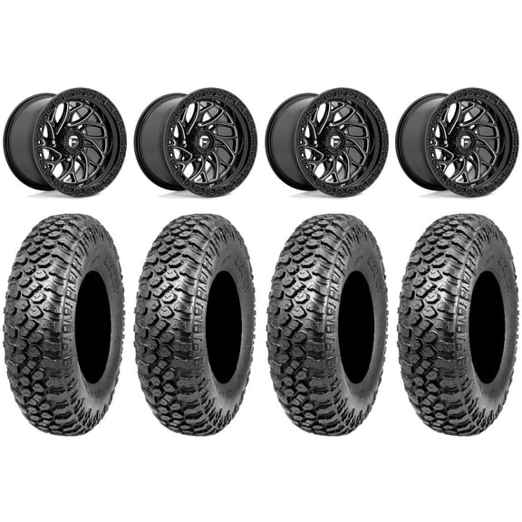 Fuel Runner 15" Wheels Bk 33" RAZR XT Tires Can-Am Maverick X3 / Honda Pioneer 1000 / Talon