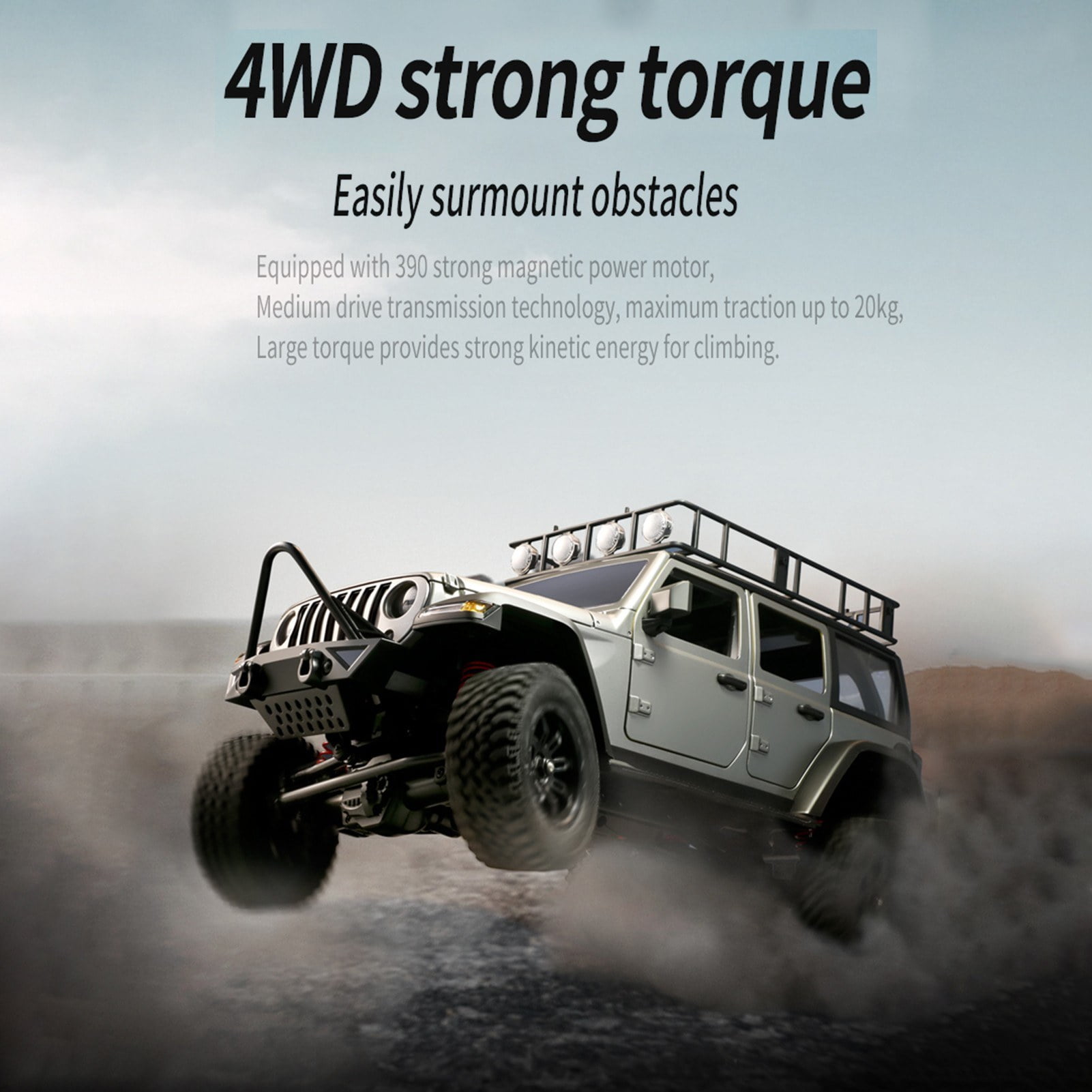 MN-128 1:12 Scale 2.4G Remote Control Off-Road Crawler Truck with Lights