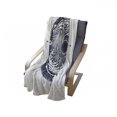 thumbnail image 4 of Compass Soft Flannel Fleece Throw Blanket, Sea Navigation with a Drawing of Tempest Inside Big Wave Adventure Journey, Cozy Plush for Indoor and Outdoor Use, 50" x 60", Night Blue White, by Ambesonne, 4 of 6