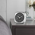 thumbnail image 4 of Bulova Clocks B1871 Silent Knight Non Ticking Movement Alarm Clock, Silver Tone, 4 of 4