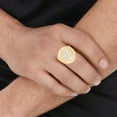 thumbnail image 2 of Floreo 10k Yellow Gold 22mm Oval CZ Filigree Openwork Men's Ring, Sizes 5 - 13, 2 of 6