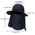 thumbnail image 3 of Fishing Hat Sun Cap UPF 50+ Outdoor Hiking Hat with Removable Mesh Face Neck Flap Cover Windproof Strap, 3 of 7