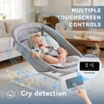 thumbnail image 2 of Pamo Babe Unisex Baby Swing for Newborns,5 Speeds swing modes, Canopy,Mosquito Net(Grey), 2 of 10