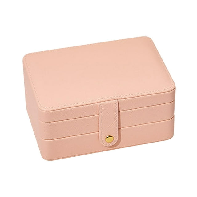 Caja de almacenamiento de joyas Vitrina Compartimentos ajustables Estuche de exhibición de cuero PU para 6.69x4.72x3.15 pulgadas