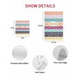 thumbnail image 7 of Bohemia Ethnic Kitchen Dish Towels for Drying Dishes Set of 2, Boho Tribal Teal Orange Purple Stripes Leaves Waffle Weave Microfiber Hand Tea Bathroom Towels Quick Dry & Absorbent Towel 15.7x23.6, 7 of 7