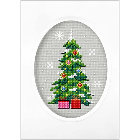 UPC: 5902067324042 | Orchidea Christmas Tree Greeting Card Kit Counted Cross-Stitch Kit