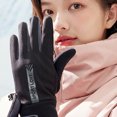 thumbnail image 4 of Jumpingount Guantes de ciclismo de invierno impermeables y resistentes al viento que se calientan y se mantienen secos mientras andan en bicicleta guantes y mitones Gris, 4 of 6